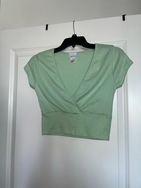 Rue21 Light Mint Green Wrap Crop Top